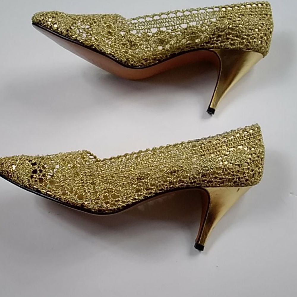 VINTAGE JENNIFER MOORE UPPER LEATHER LACE WOMEN HEELS SHOES SIZE 7